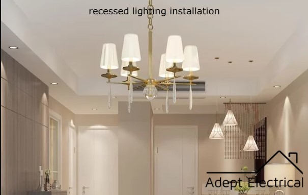 recessed lighting installation